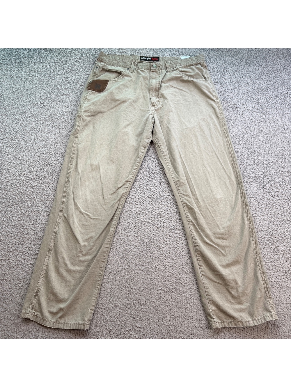 Wrangler RIGGS Workwear Technician Pants Men’s 36x32 Dark Khaki Ripstop Utility